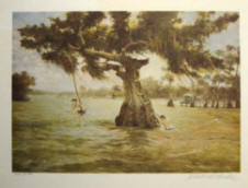 Lake Verret  Print by Robert Rucker